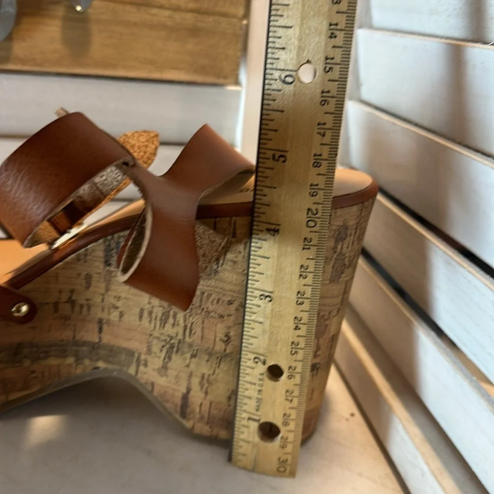 Mossimo Cork Platform Strappy Sandals - Picture 4 of 5